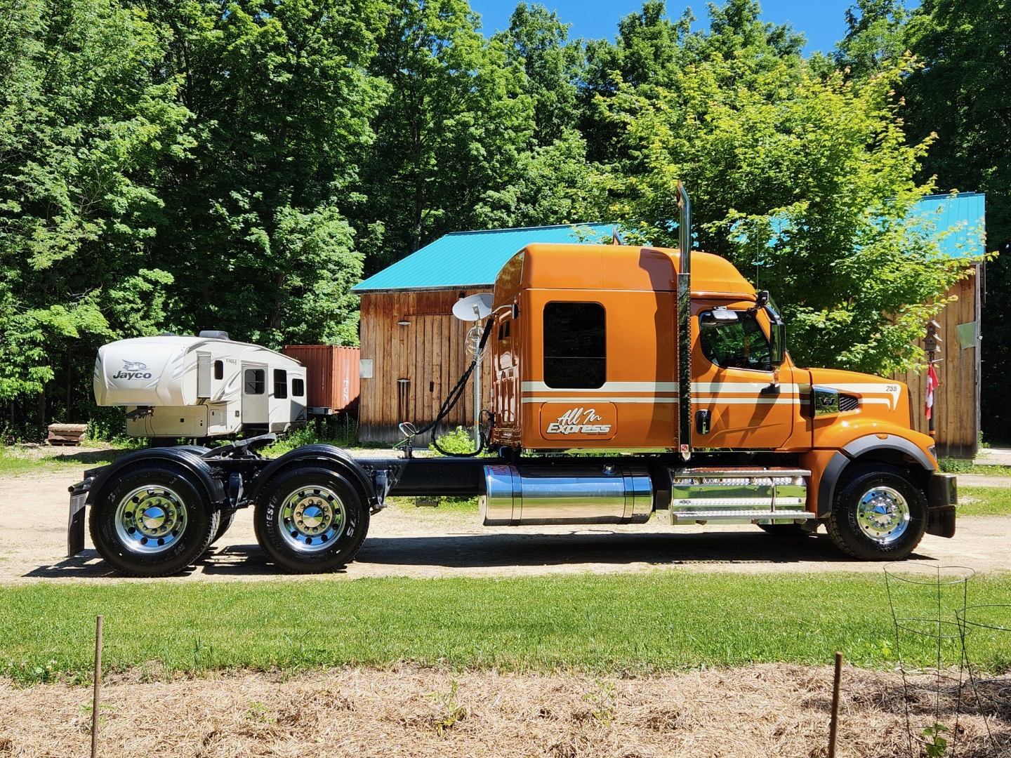 Orange Western Star truck